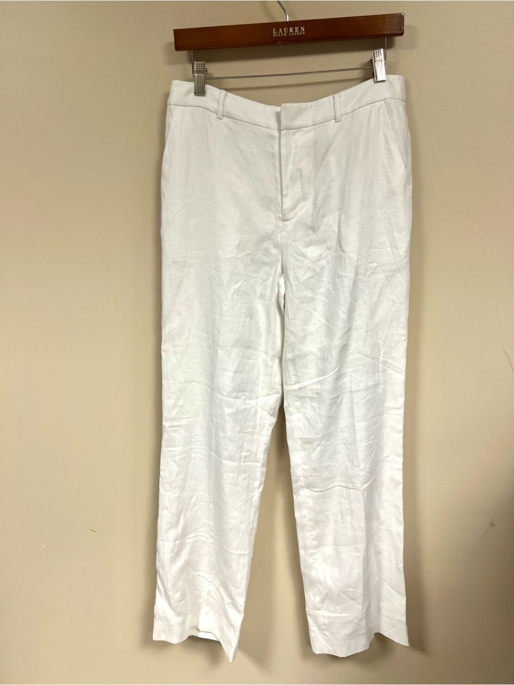 Chaps lined linen trousers pants size 8